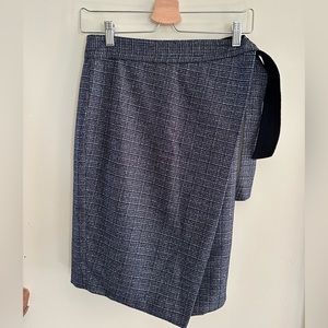 Maeve blue and black plaid skirt